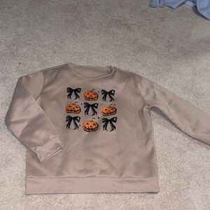 Tan Halloween Pumpkin Sweatshirt